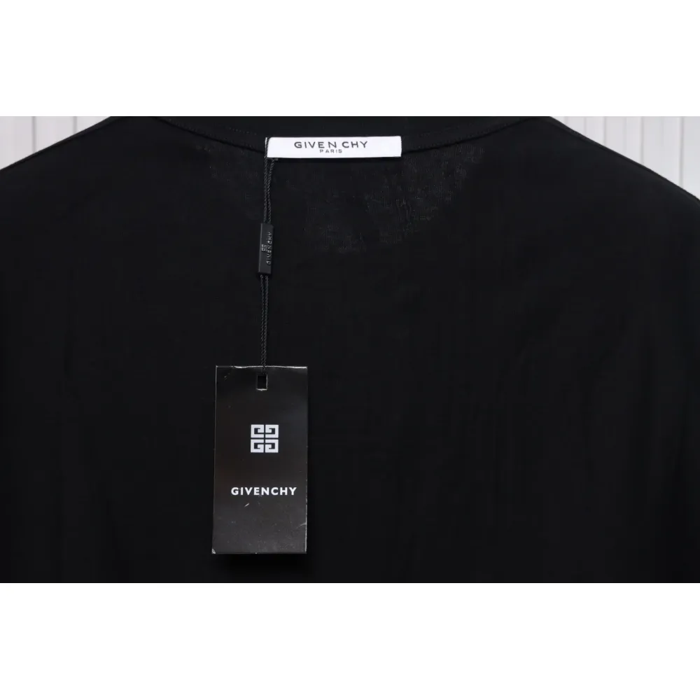 Givenchy Graffiti Letters Embroidered Logo Short Sleeve T-Shirt black