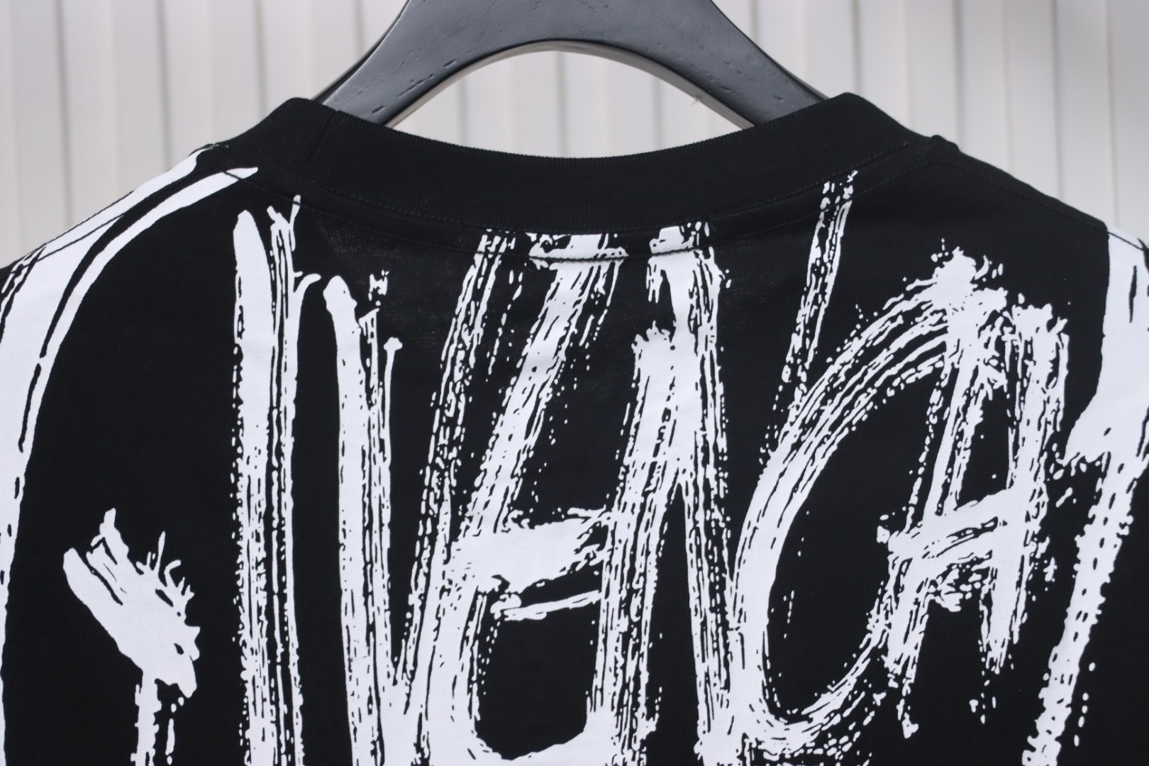 Givenchy Graffiti Letters Embroidered Logo Short Sleeve T-Shirt black