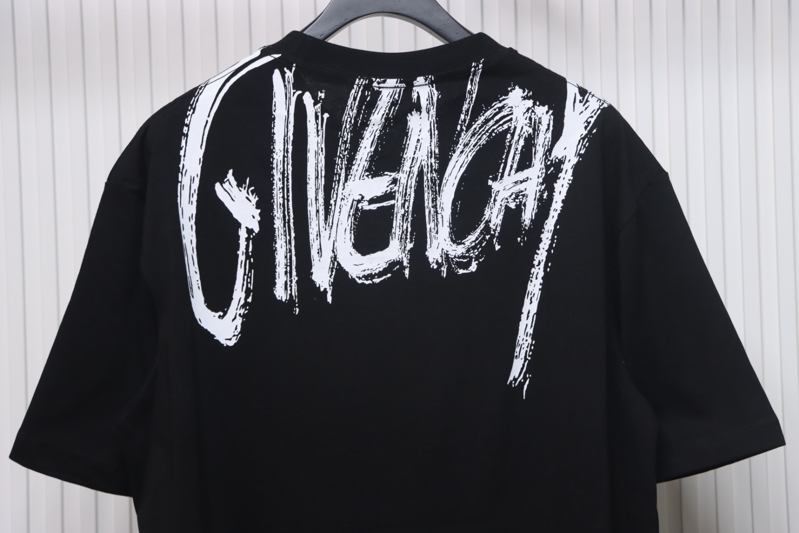 Givenchy Graffiti Letters Embroidered Logo Short Sleeve T-Shirt black