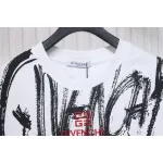 Givenchy Graffiti Letters Embroidered Logo Short Sleeve T-Shirt White
