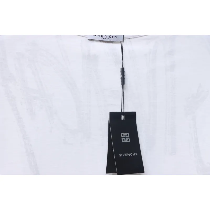 Givenchy Graffiti Letters Embroidered Logo Short Sleeve T-Shirt White