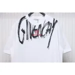 Givenchy Graffiti Letters Embroidered Logo Short Sleeve T-Shirt White