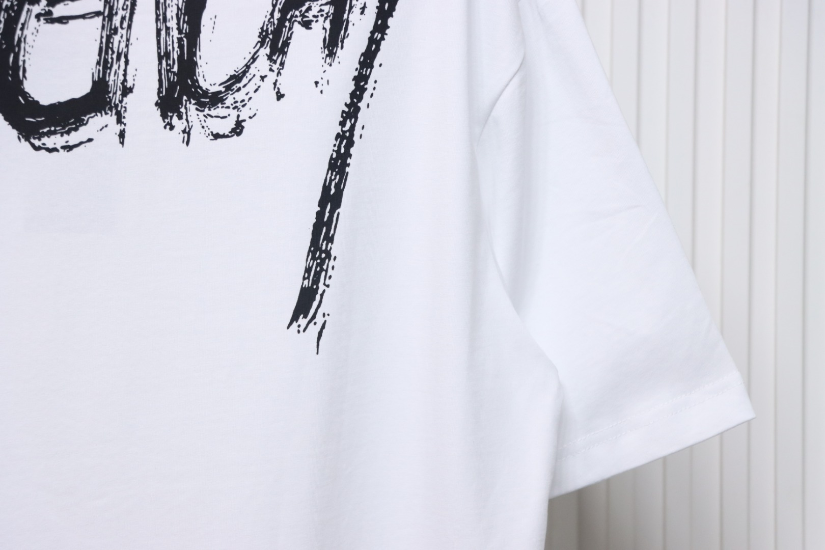 Givenchy Graffiti Letters Embroidered Logo Short Sleeve T-Shirt White