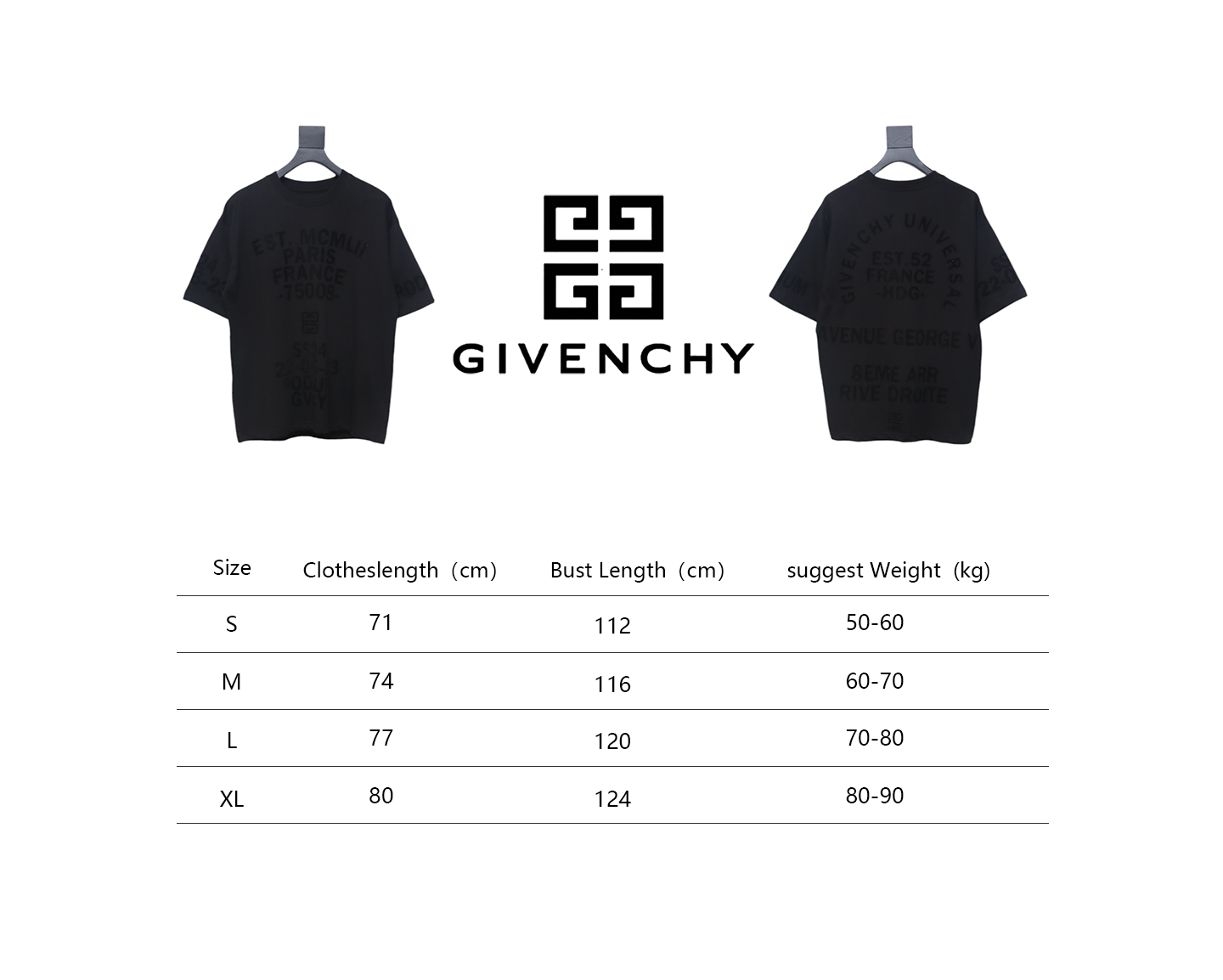 Givenchy new printed flocked short-sleeved T-shirt