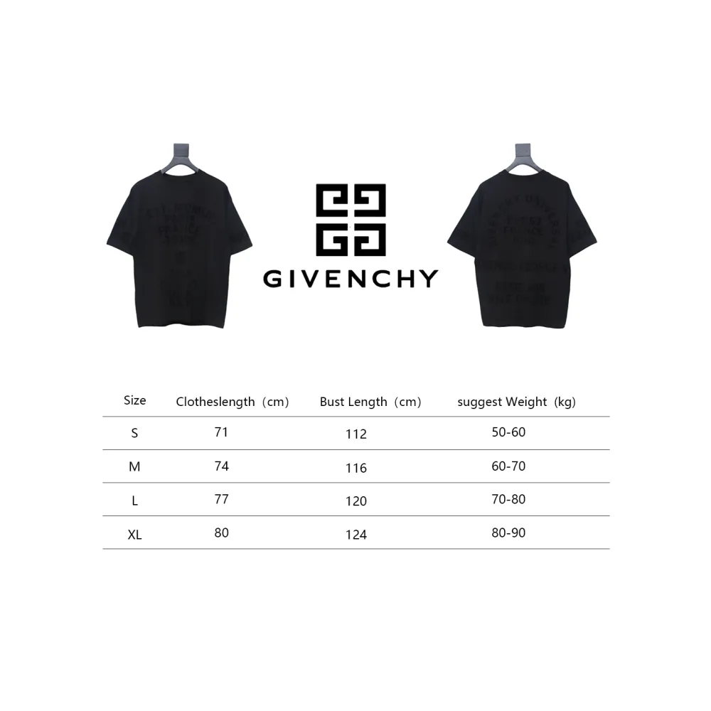 Givenchy new printed flocked short-sleeved T-shirt