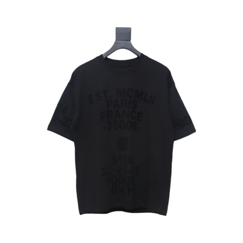 Givenchy new printed flocked short-sleeved T-shirt