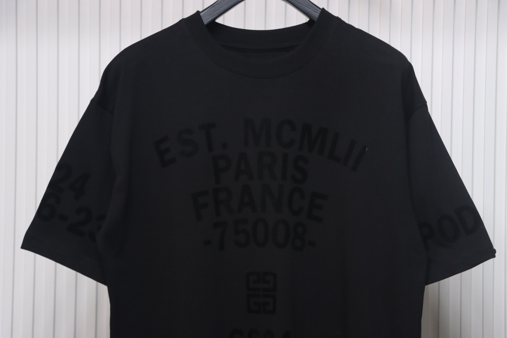 Givenchy new printed flocked short-sleeved T-shirt