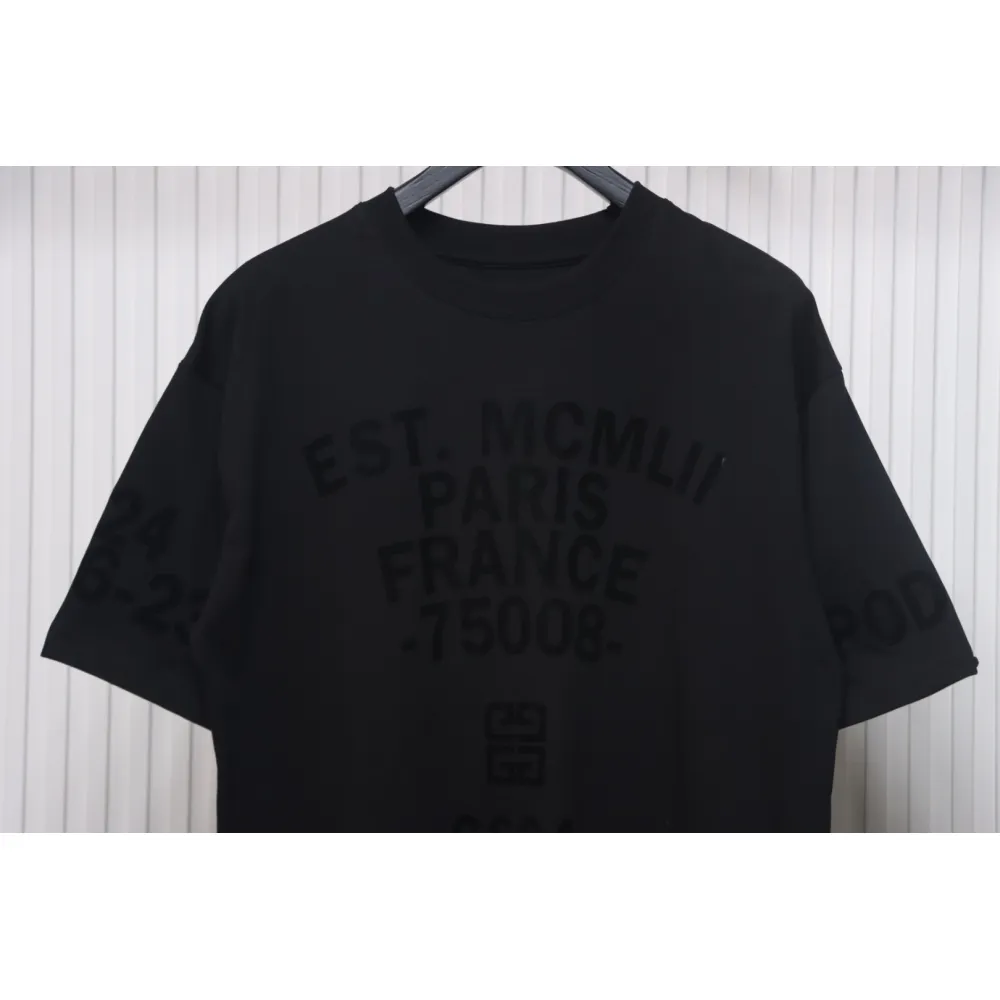 Givenchy new printed flocked short-sleeved T-shirt