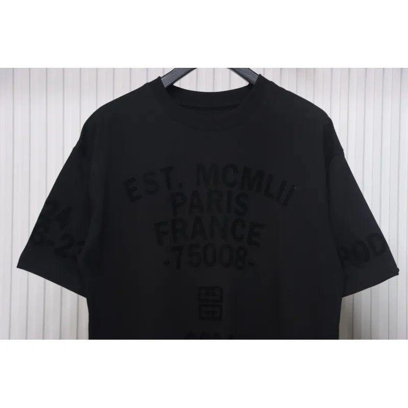 Givenchy new printed flocked short-sleeved T-shirt