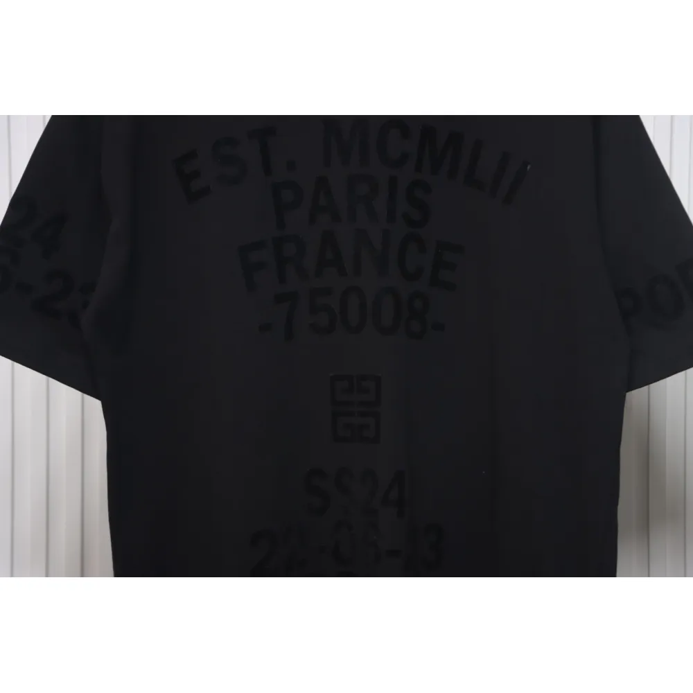 Givenchy new printed flocked short-sleeved T-shirt
