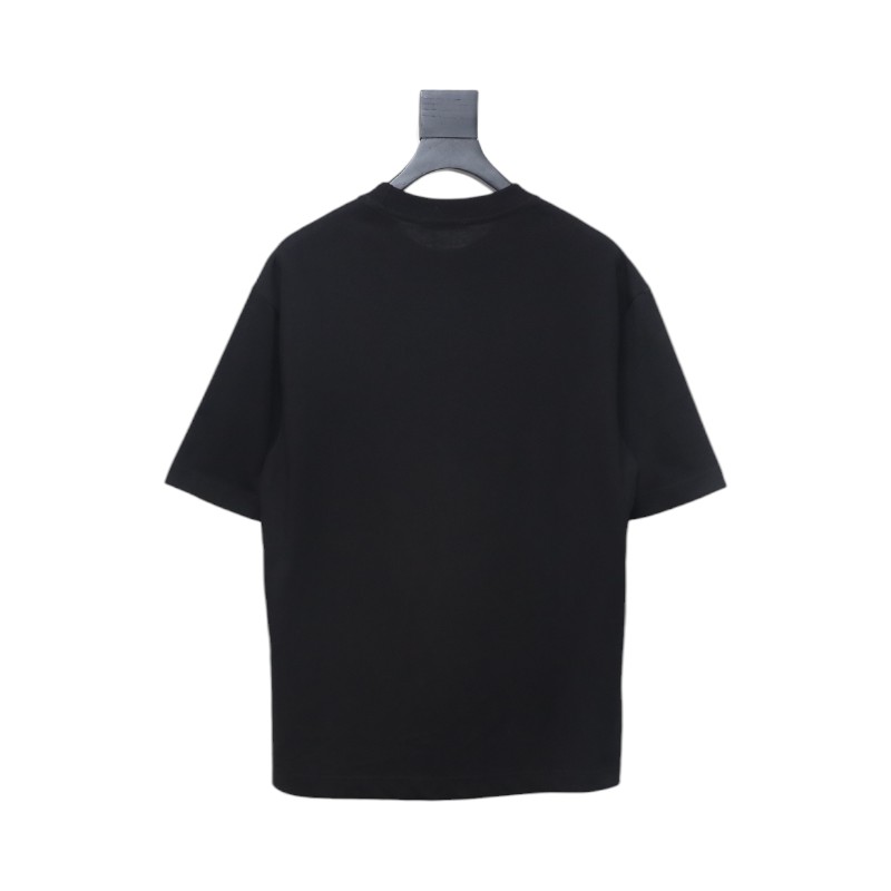 Givenchy Shoulder Hand-Painted Letters Printed Short Sleeve black