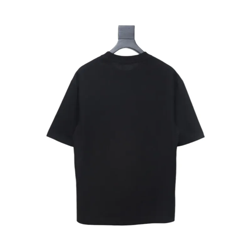Givenchy Shoulder Hand-Painted Letters Printed Short Sleeve black