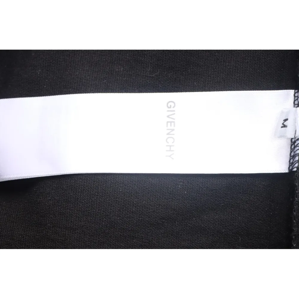 Givenchy Shoulder Hand-Painted Letters Printed Short Sleeve black