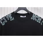 Givenchy Shoulder Hand-Painted Letters Printed Short Sleeve black