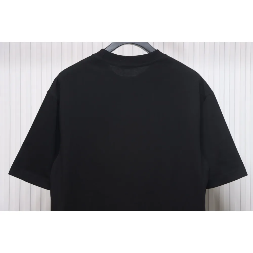 Givenchy Shoulder Hand-Painted Letters Printed Short Sleeve black