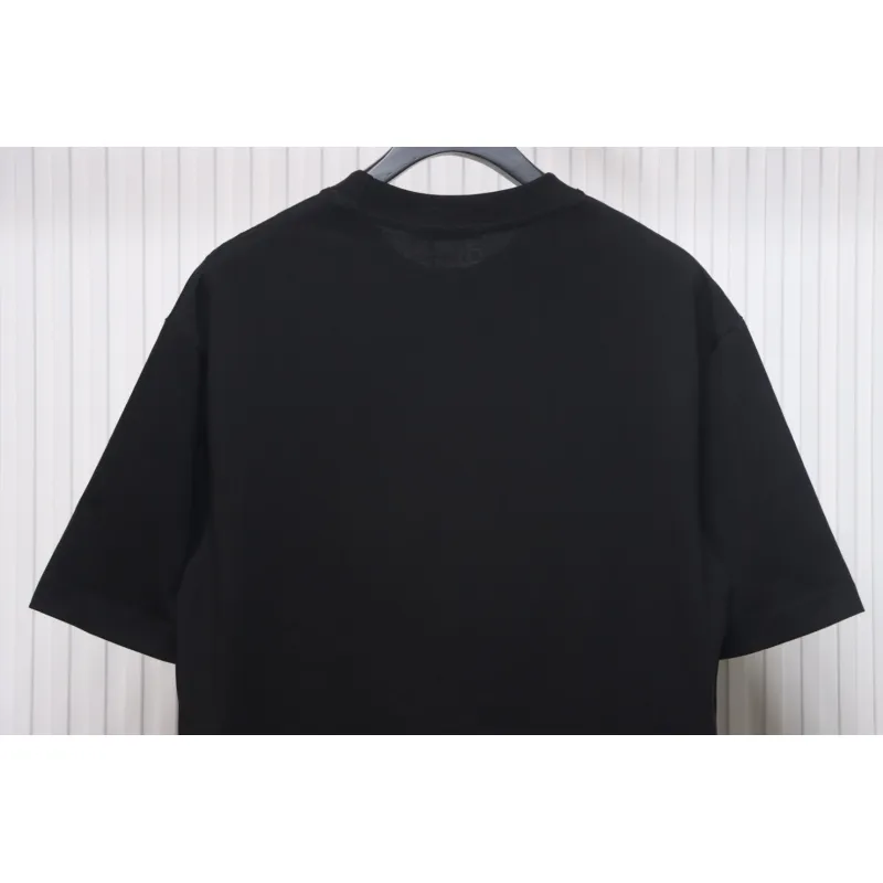 Givenchy Shoulder Hand-Painted Letters Printed Short Sleeve black