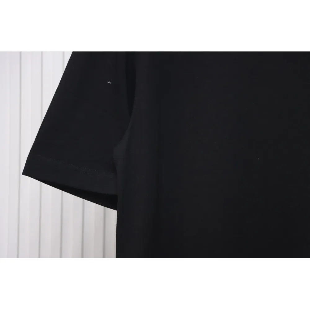 Givenchy Shoulder Hand-Painted Letters Printed Short Sleeve black
