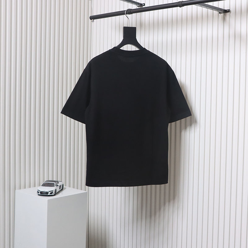 Givenchy Shoulder Hand-Painted Letters Printed Short Sleeve black