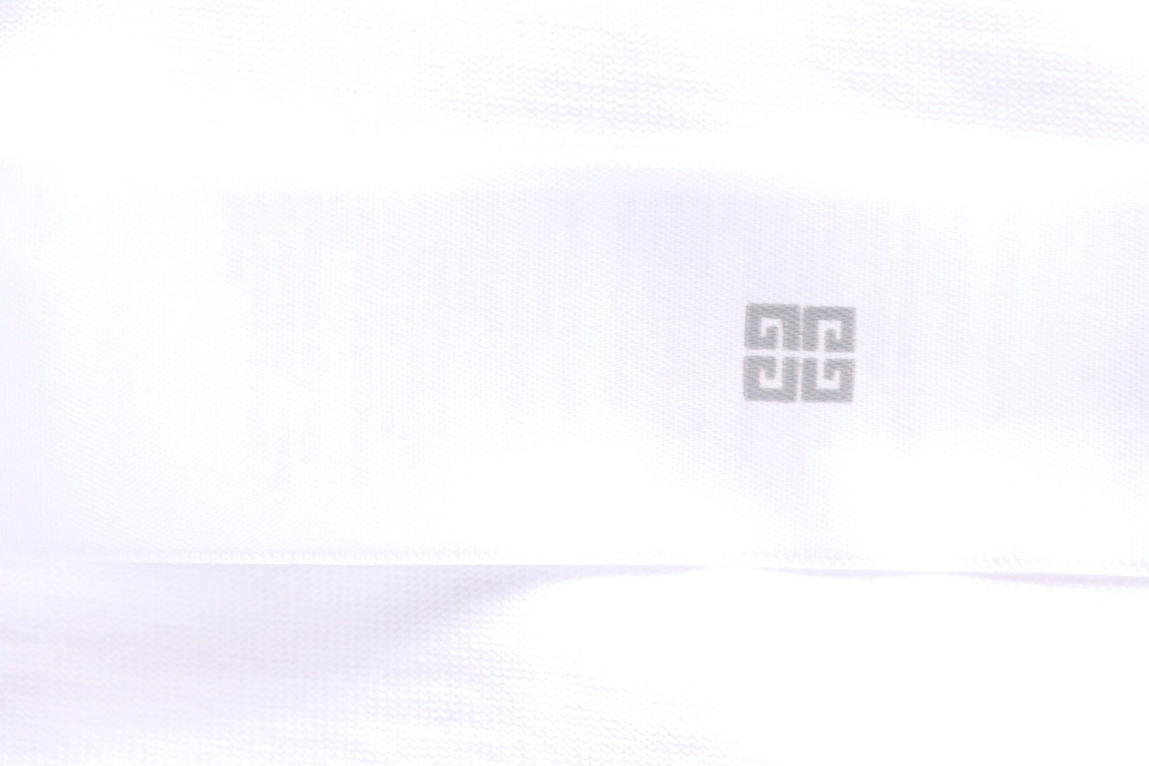 Givenchy Shoulder Hand-Painted Letters Printed Short Sleeve White