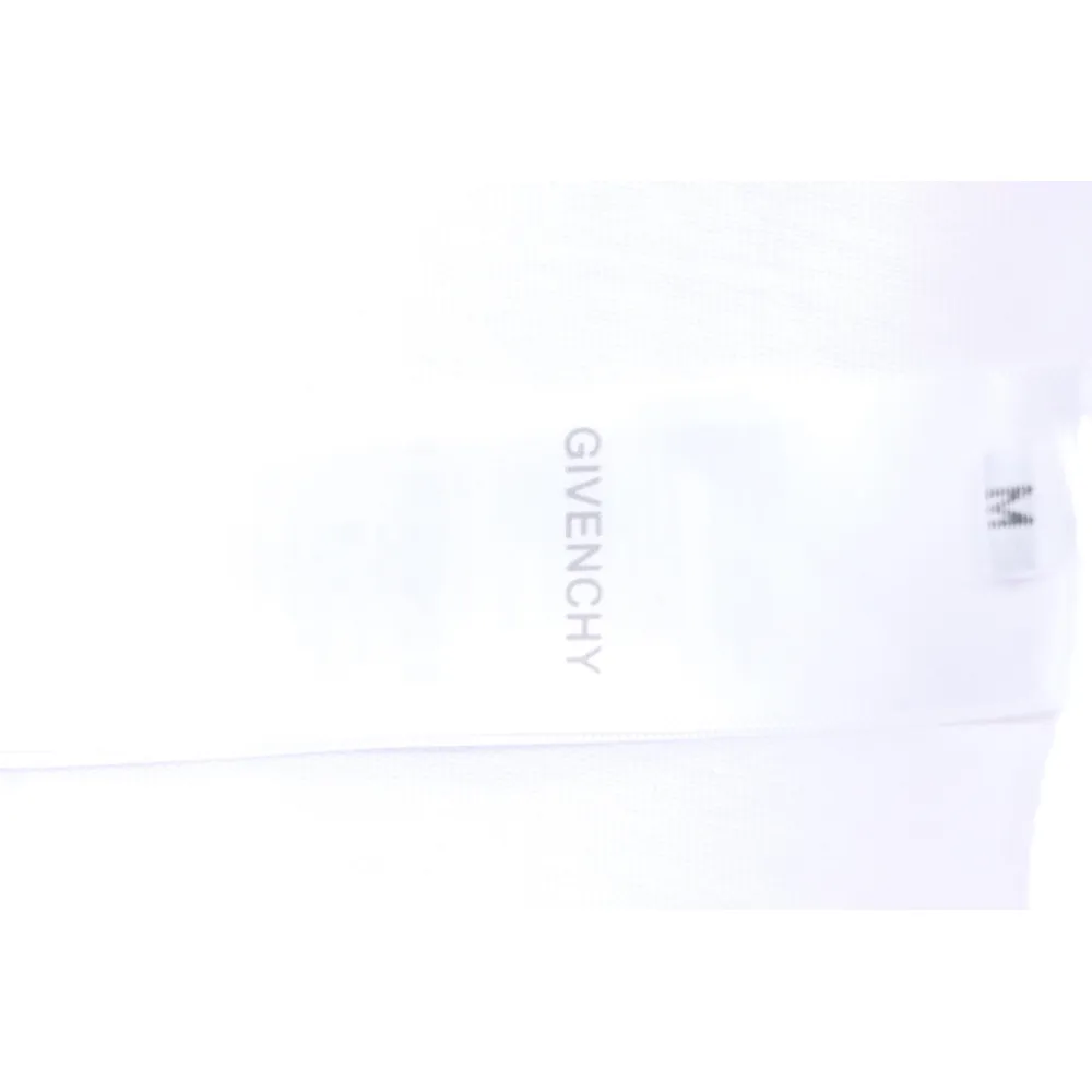 Givenchy Shoulder Hand-Painted Letters Printed Short Sleeve White