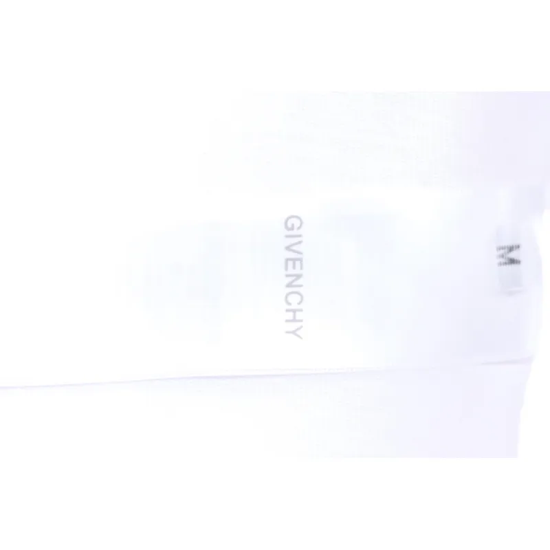 Givenchy Shoulder Hand-Painted Letters Printed Short Sleeve White