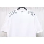 Givenchy Shoulder Hand-Painted Letters Printed Short Sleeve White