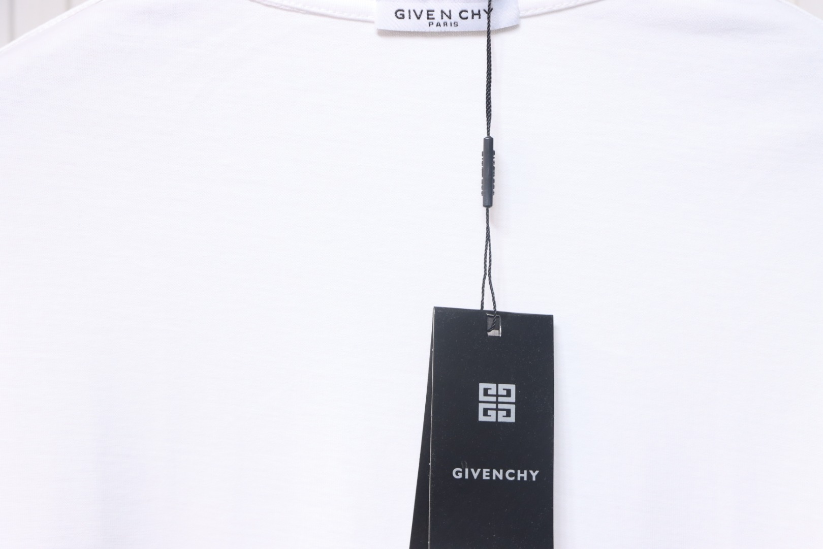 Givenchy Shoulder Hand-Painted Letters Printed Short Sleeve White