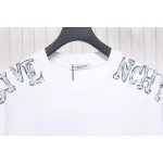 Givenchy Shoulder Hand-Painted Letters Printed Short Sleeve White