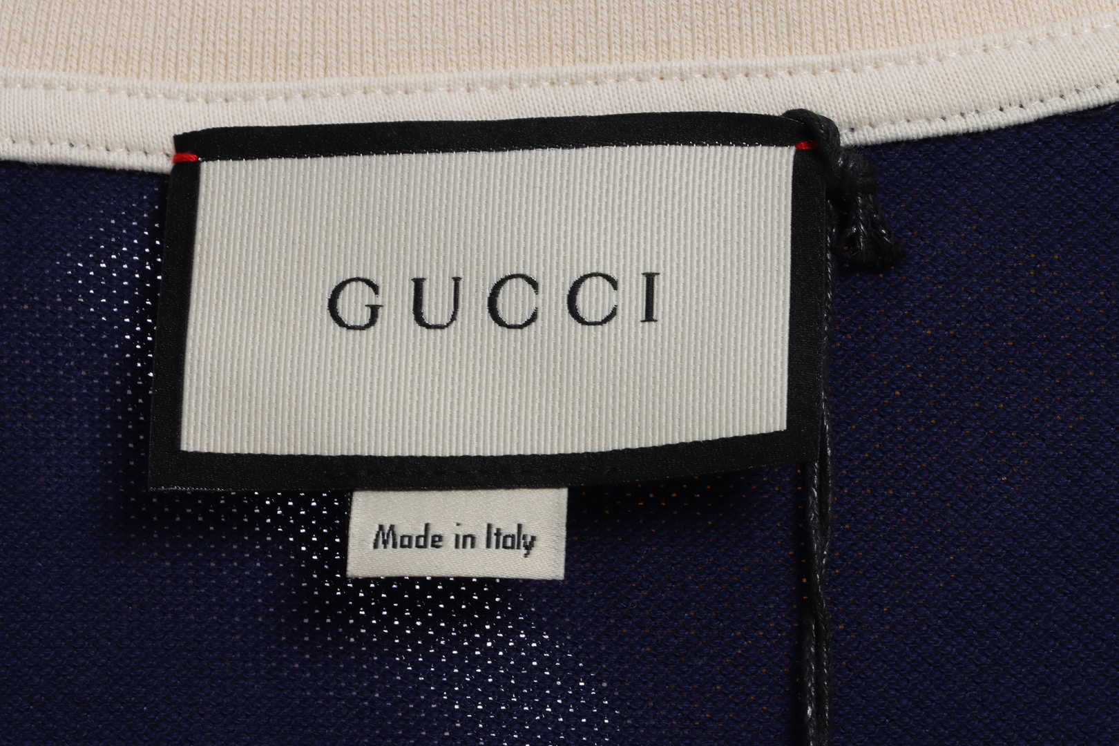 Gucci 21ss colorblock collar embroidered logo Polo shirt short sleeves