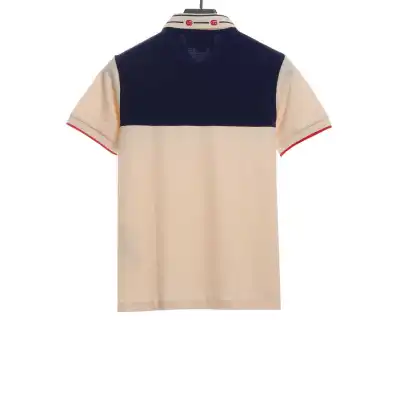 Gucci 21ss colorblock collar embroidered logo Polo shirt short sleeves 02