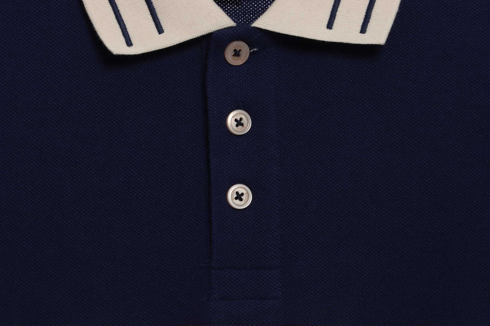 Gucci 21ss colorblock collar embroidered logo Polo shirt short sleeves