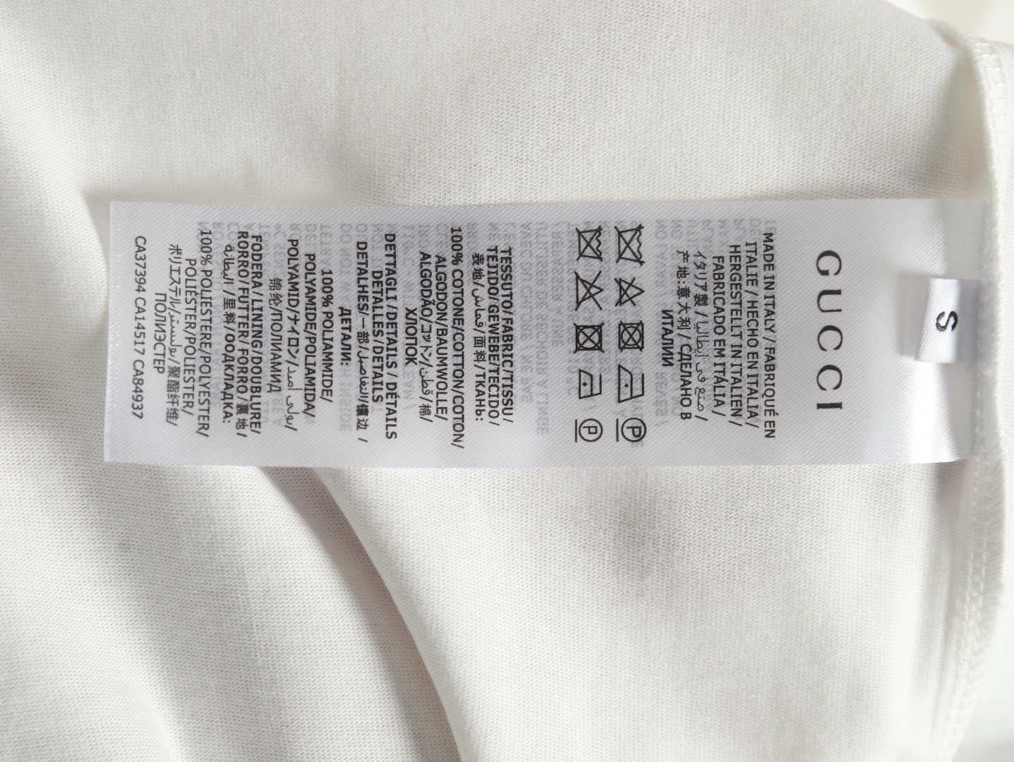 Gucci 23ss 1921 embroidered logo contrast short sleeve White