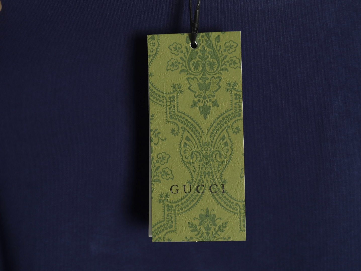 Gucci 23ss 1921 embroidered logo contrast short sleeve Blue