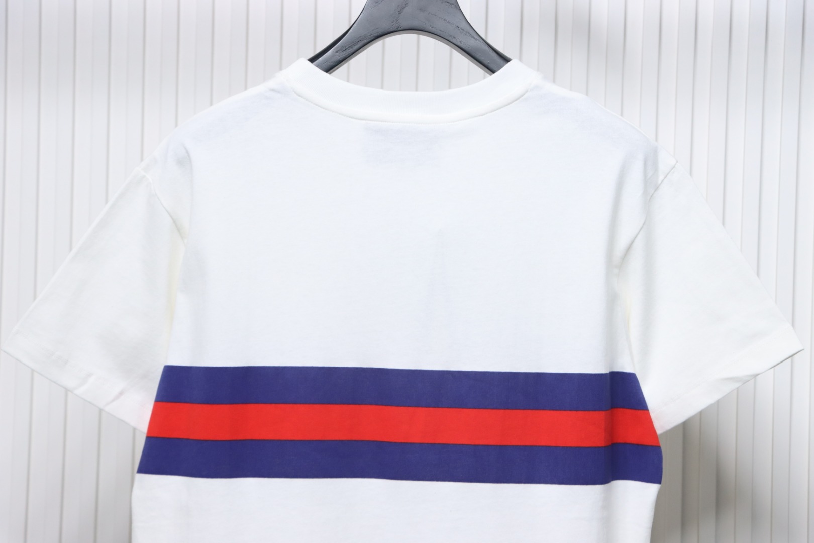 Gucci 23ss Double G interlocking striped short sleeve white