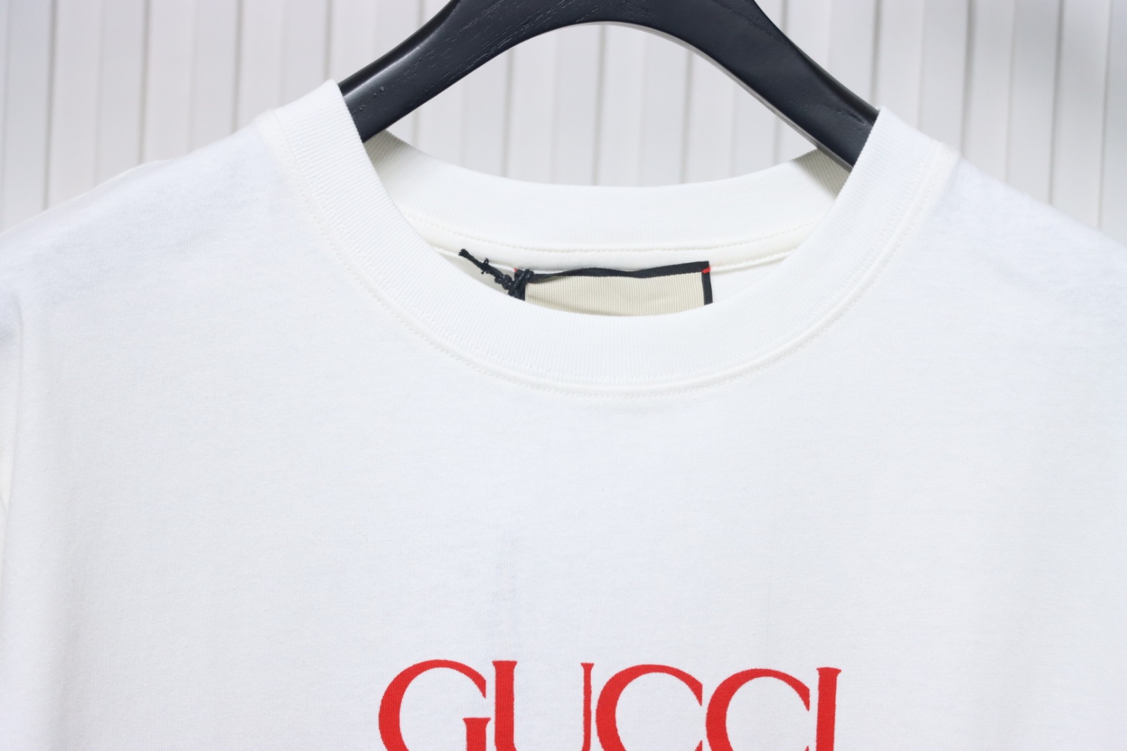 Gucci 23ss Double G interlocking striped short sleeve white