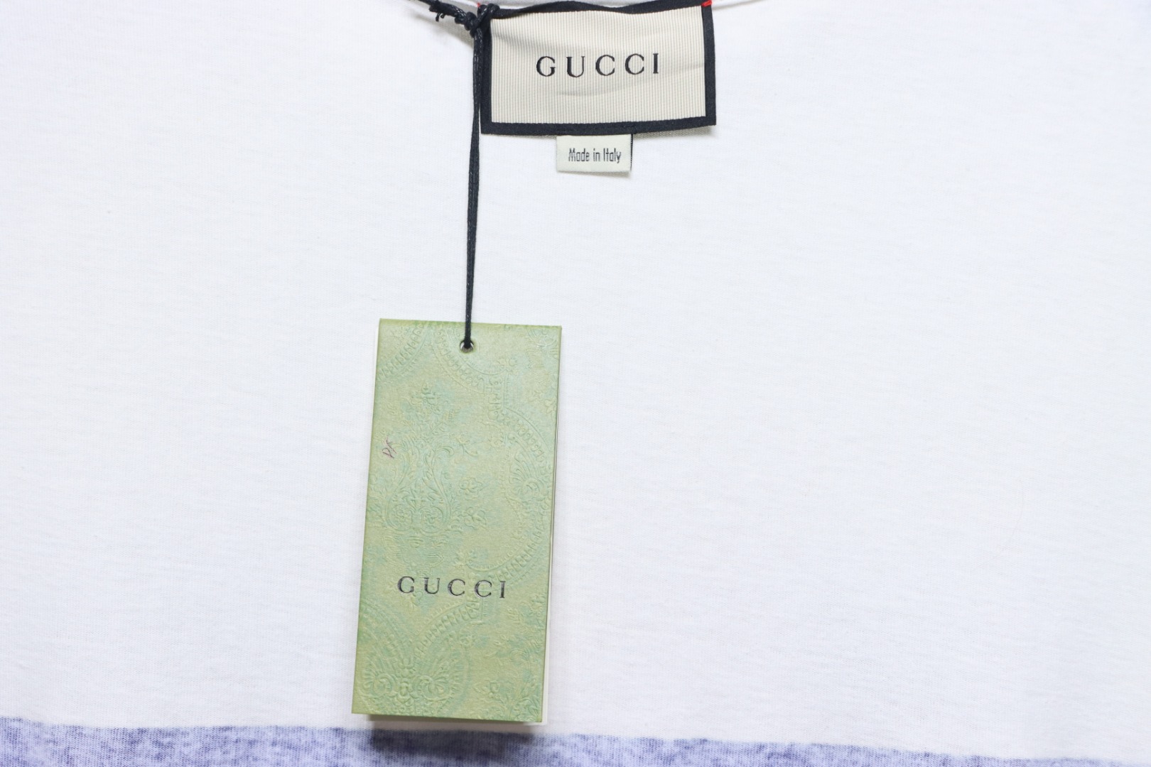 Gucci 23ss Double G interlocking striped short sleeve white