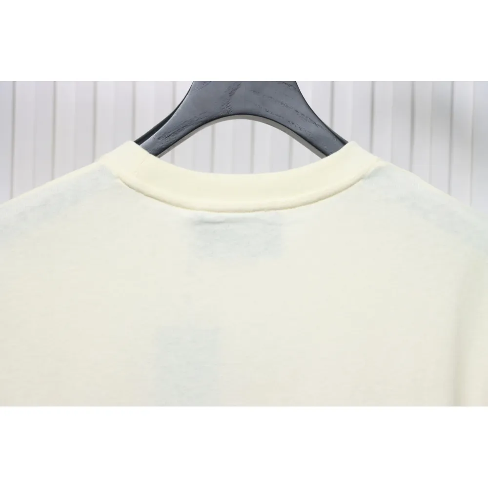 Gucci 23ss Double G interlocking stripes print short sleeves Beige