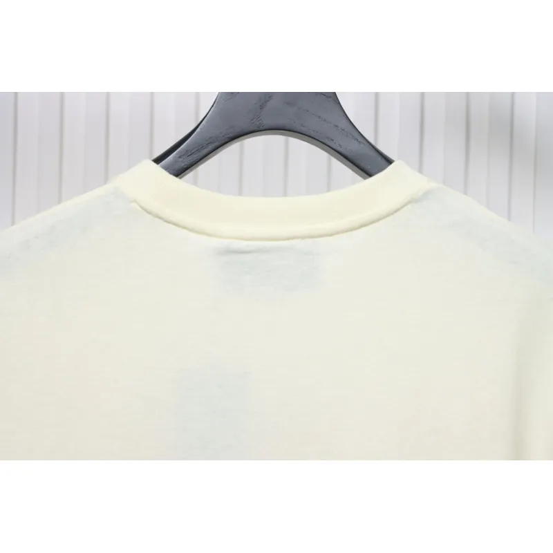 Gucci 23ss Double G interlocking stripes print short sleeves Beige