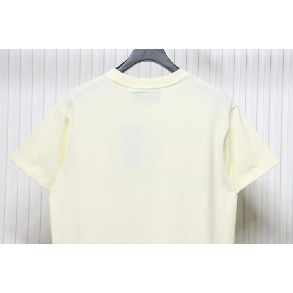 Gucci 23ss Double G interlocking stripes print short sleeves Beige