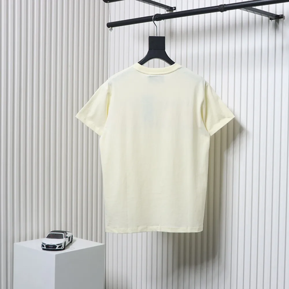 Gucci 23ss Double G interlocking stripes print short sleeves Beige