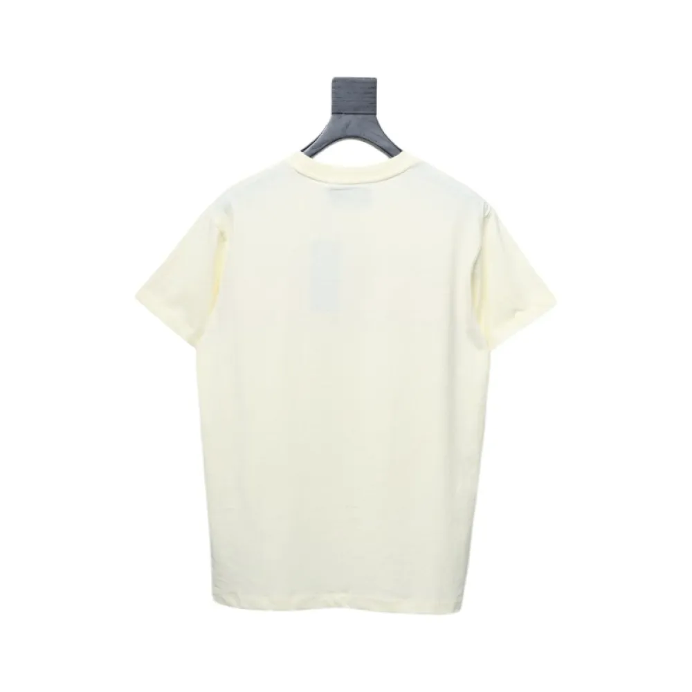 Gucci 23ss Double G interlocking stripes print short sleeves Beige