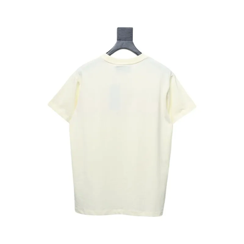Gucci 23ss Double G interlocking stripes print short sleeves Beige