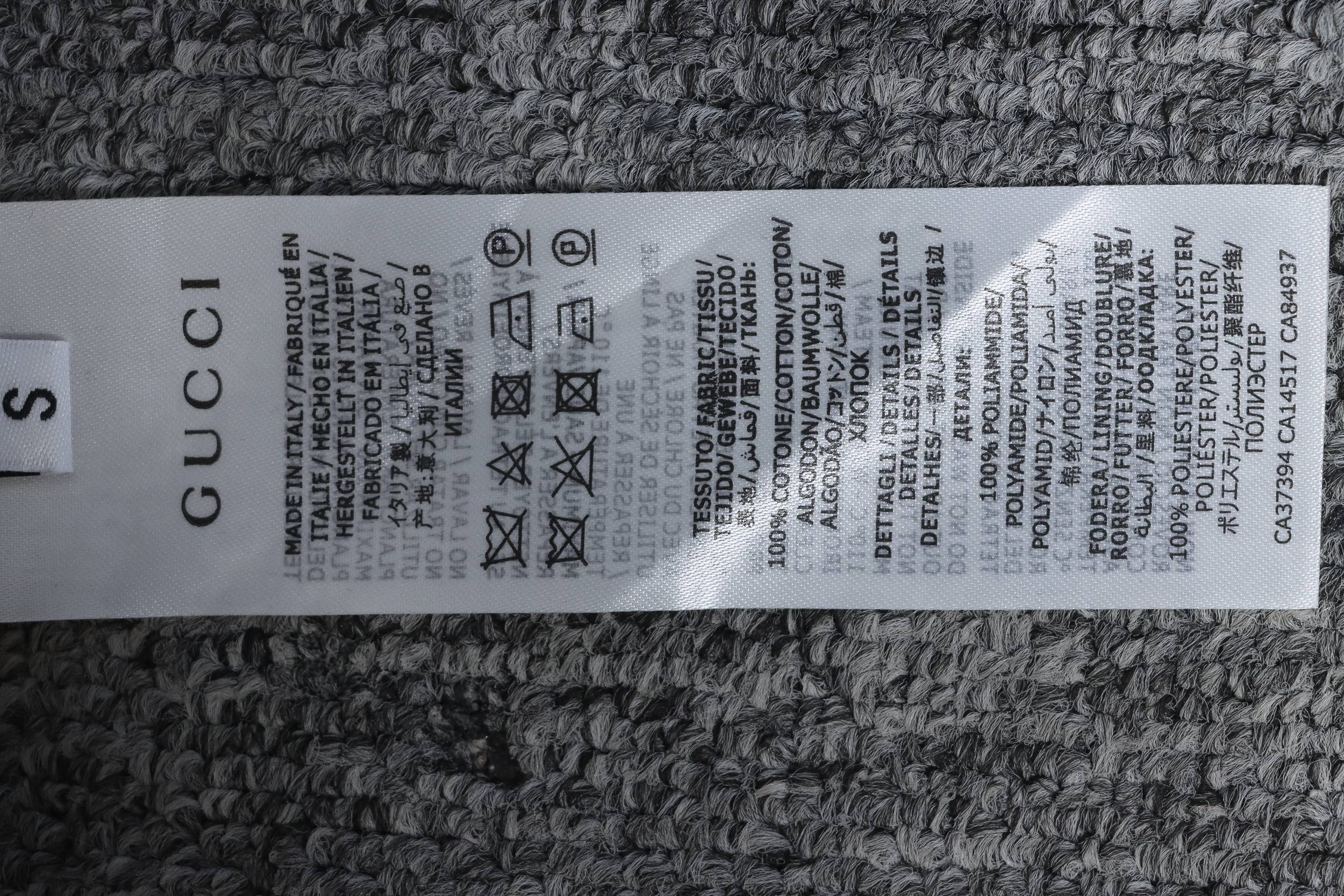 Gucci 23ss Old Flower Rabbit Patch Embroidered Short Sleeve Beige