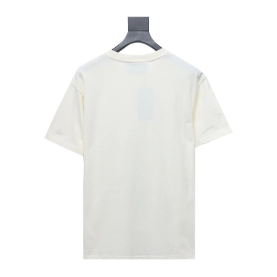 Gucci 23ss Old Flower Rabbit Patch Embroidered Short Sleeve Beige 02