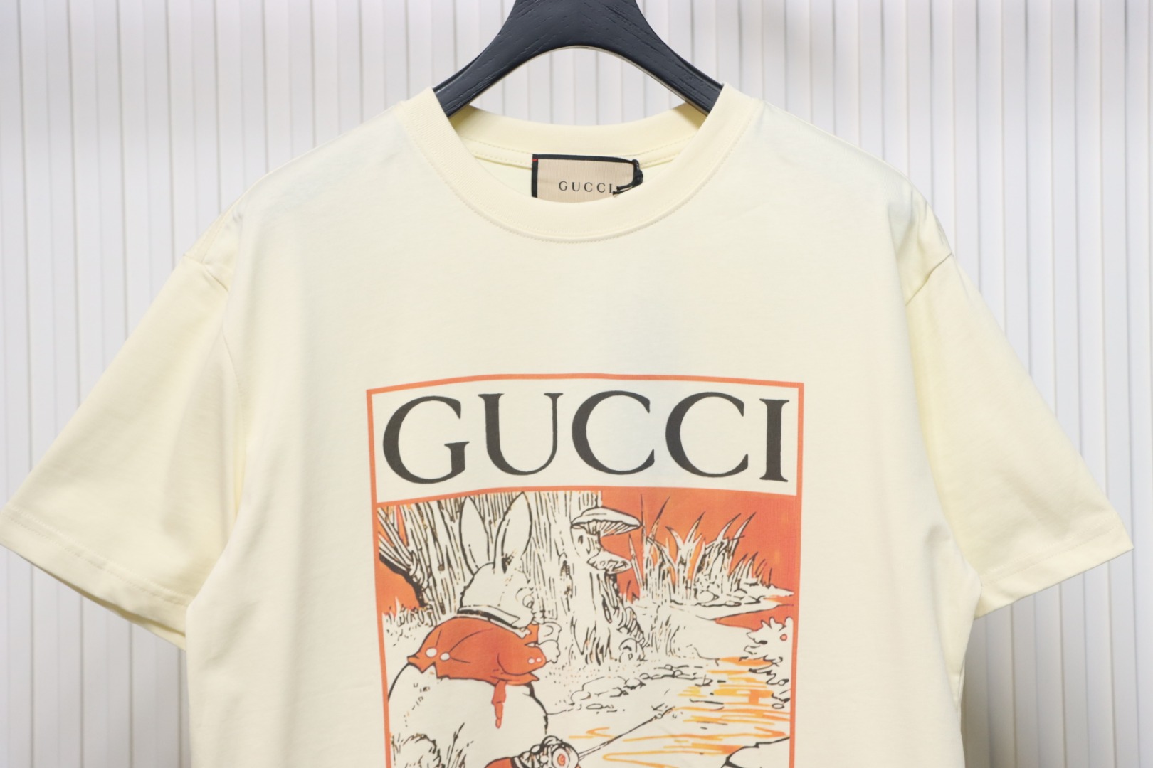 Gucci 24ss cartoon print short sleeves beige