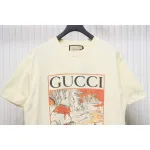 Gucci 24ss cartoon print short sleeves beige