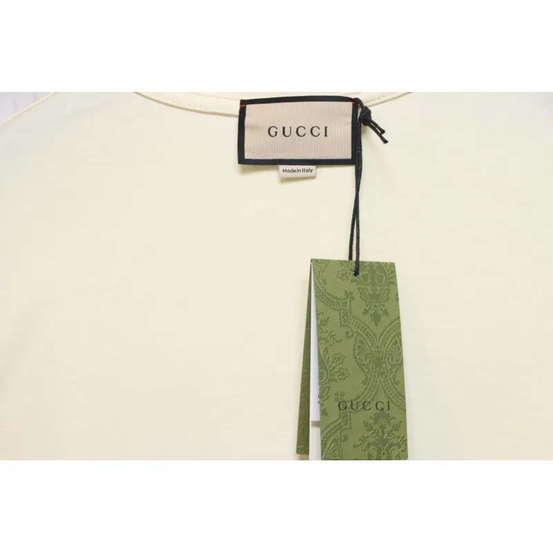 Gucci 24ss cartoon print short sleeves beige