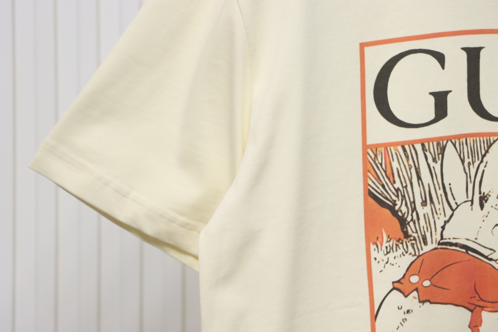 Gucci 24ss cartoon print short sleeves beige