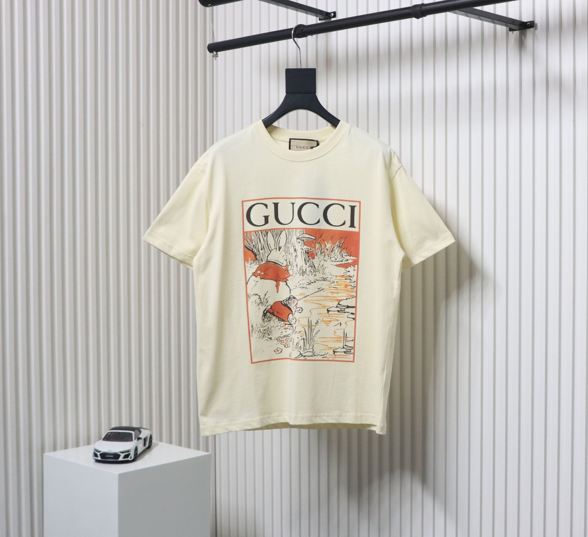 Gucci 24ss cartoon print short sleeves beige