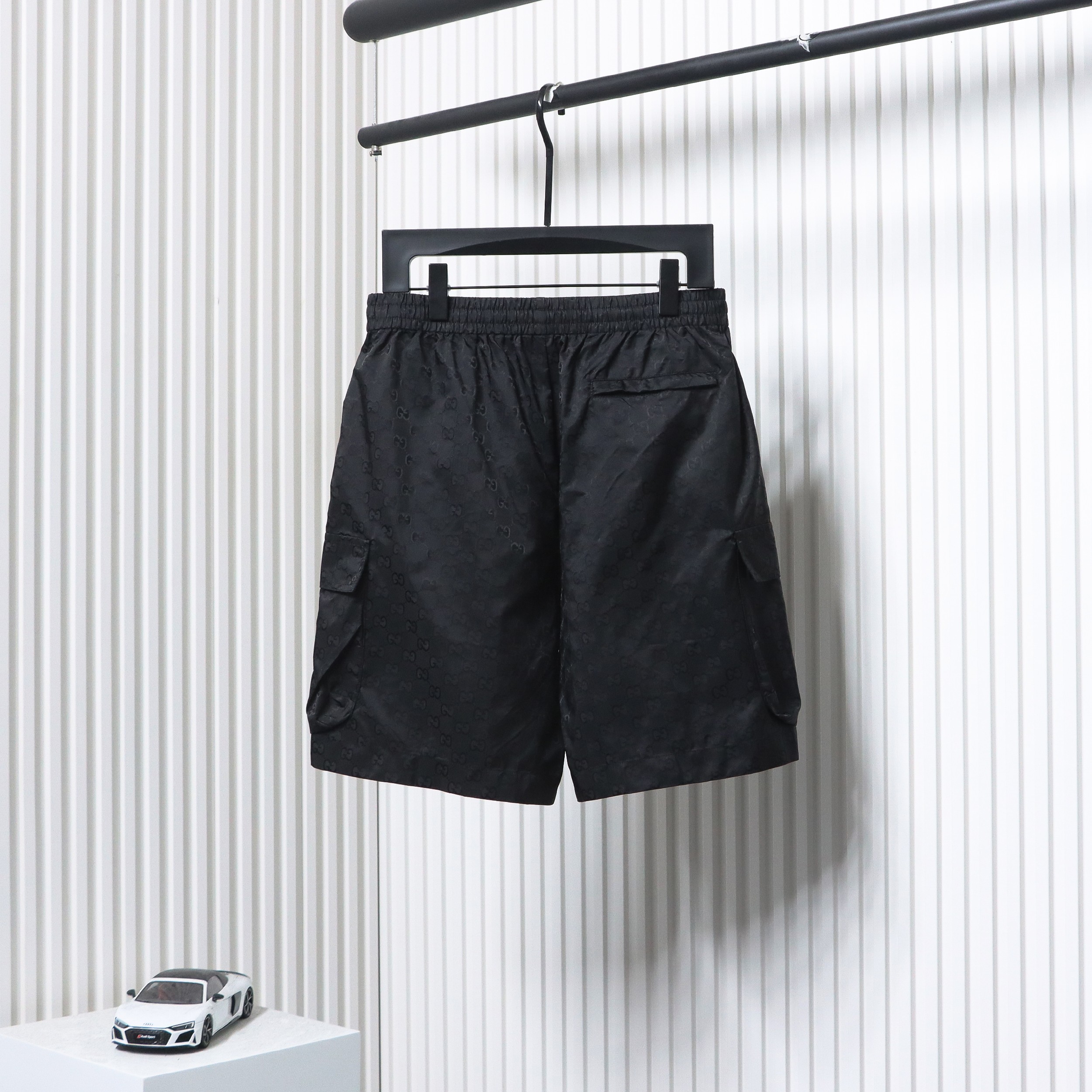 Gucci 24ss Double G Jacquard Cargo Shorts Black